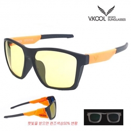 브이쿨 vk-2007 엘로우 변색 오렌지 자전거전용 ,골프,등산 야외활동시 (도수클립포함)
